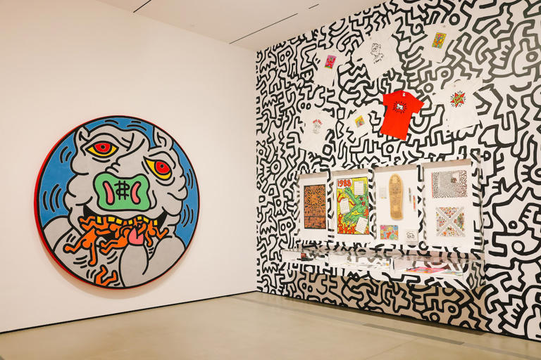 Paintings by Keith Haring - Haring's recent exhibition at the Broad in Los Angeles featured items from the Pop Shop.